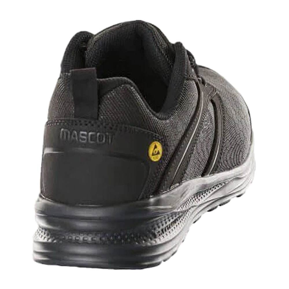 Black - Back - Mascot Mens Footwear Carbon Leather Safety Shoes
