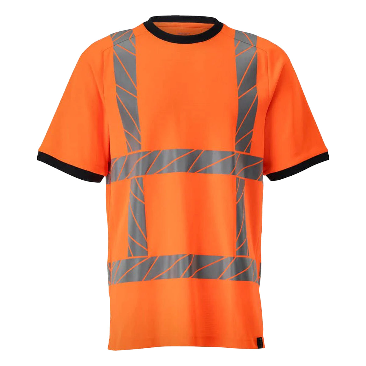 Orange - Front - Mascot Mens Accelerate Safe Safety T-Shirt