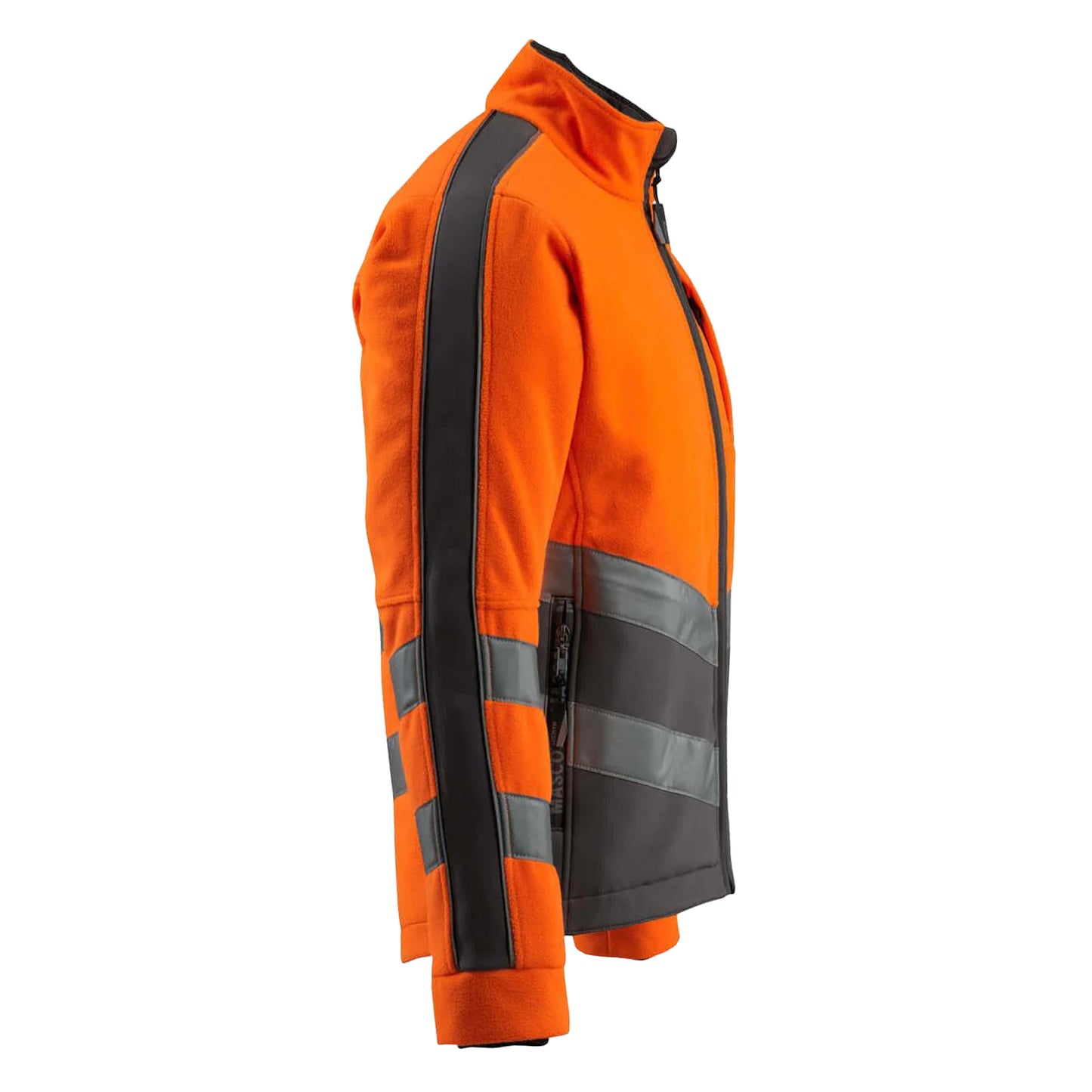 Hi Vis Orange-Dark Anthracite - Back - Mascot Mens Safe Supreme High-Vis Fleece Jacket