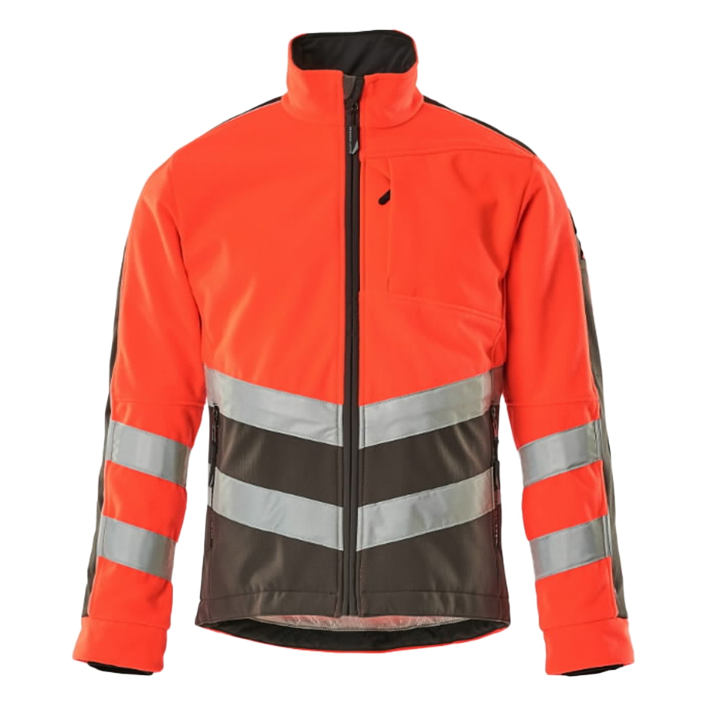 Hi Vis Red-Dark Anthracite - Front - Mascot Mens Safe Supreme High-Vis Fleece Jacket