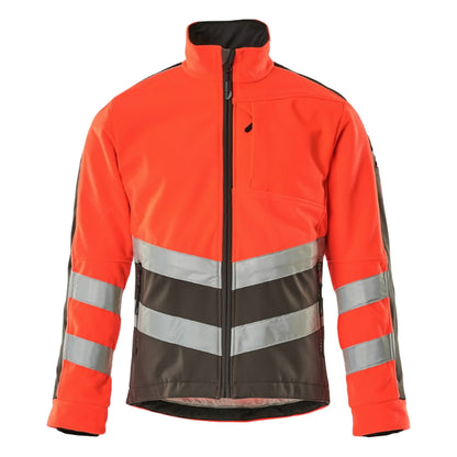 Hi Vis Red-Dark Anthracite - Front - Mascot Mens Safe Supreme High-Vis Fleece Jacket