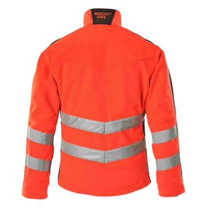 Hi Vis Red-Dark Anthracite - Back - Mascot Mens Safe Supreme High-Vis Fleece Jacket