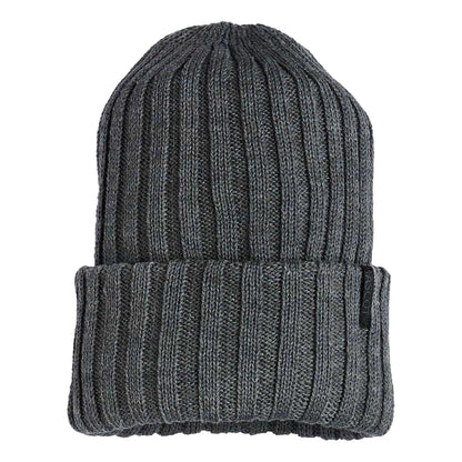 Anthracite-Dark Anthracite - Front - Mascot Unisex Adult Complete Knitted Turned Up Cuff Beanie