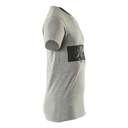 Grey-Hi Vis Orange - Back - Mascot Mens Accelerate Safe Round Neck T-Shirt