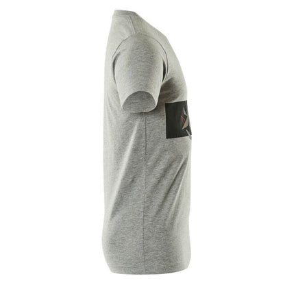 Grey-Hi Vis Red - Side - Mascot Mens Accelerate Safe Round Neck T-Shirt