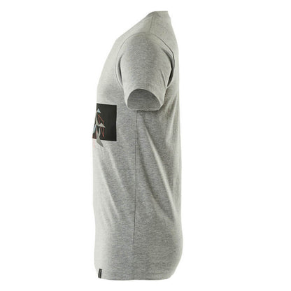 Grey-Hi Vis Red - Lifestyle - Mascot Mens Accelerate Safe Round Neck T-Shirt