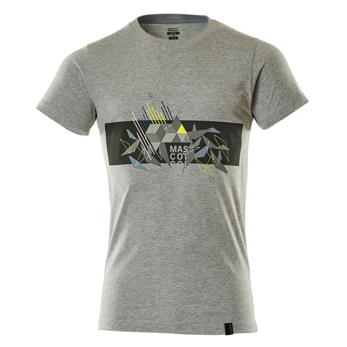 Grey-Hi Vis Yellow - Front - Mascot Mens Accelerate Safe Round Neck T-Shirt