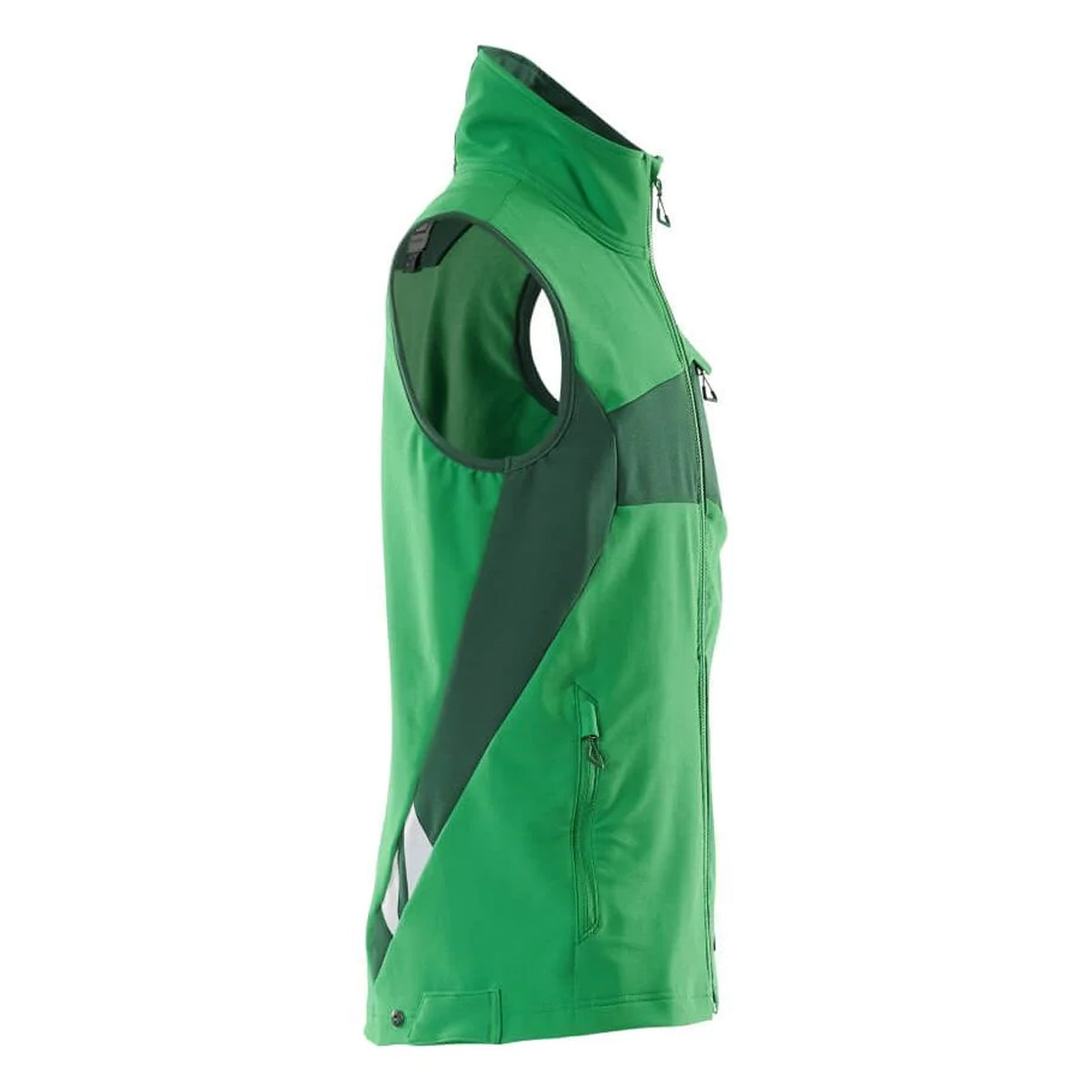 Grass Green-Green - Side - Mascot Mens Accelerate Two Tone 4 Way Stretch Lightweight Gilet