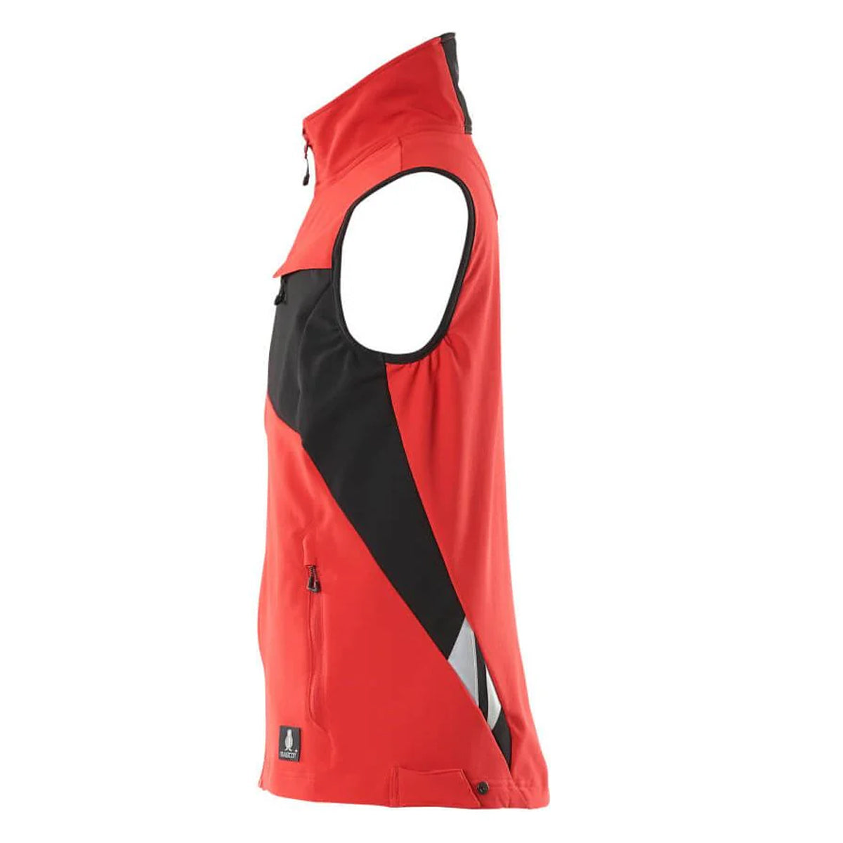Traffic Red-Black - Lifestyle - Mascot Mens Accelerate Two Tone 4 Way Stretch Lightweight Gilet