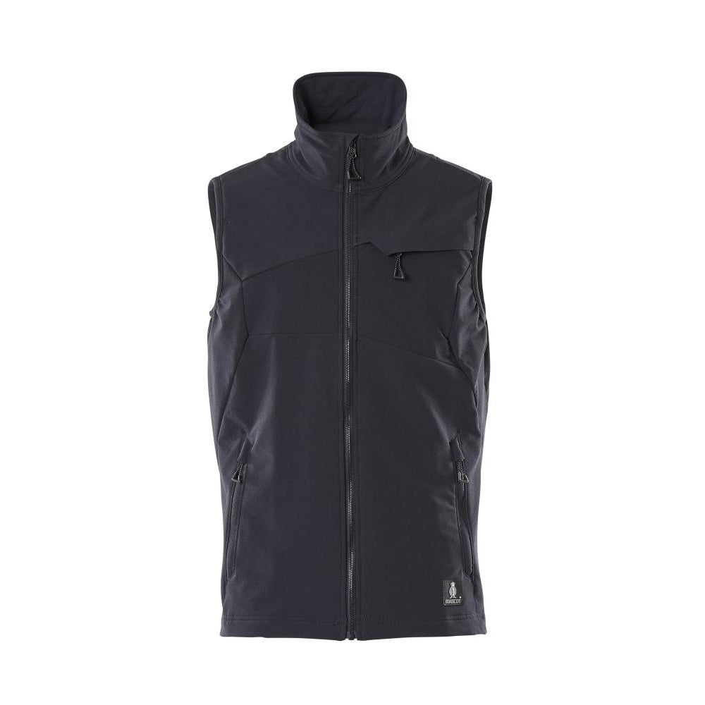 Dark Navy - Front - Mascot Mens Accelerate Two Tone 4 Way Stretch Lightweight Gilet
