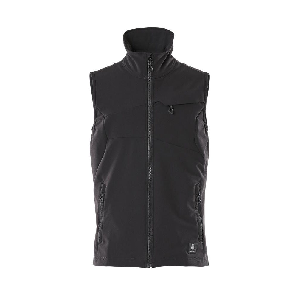 Black - Front - Mascot Mens Accelerate Two Tone 4 Way Stretch Lightweight Gilet