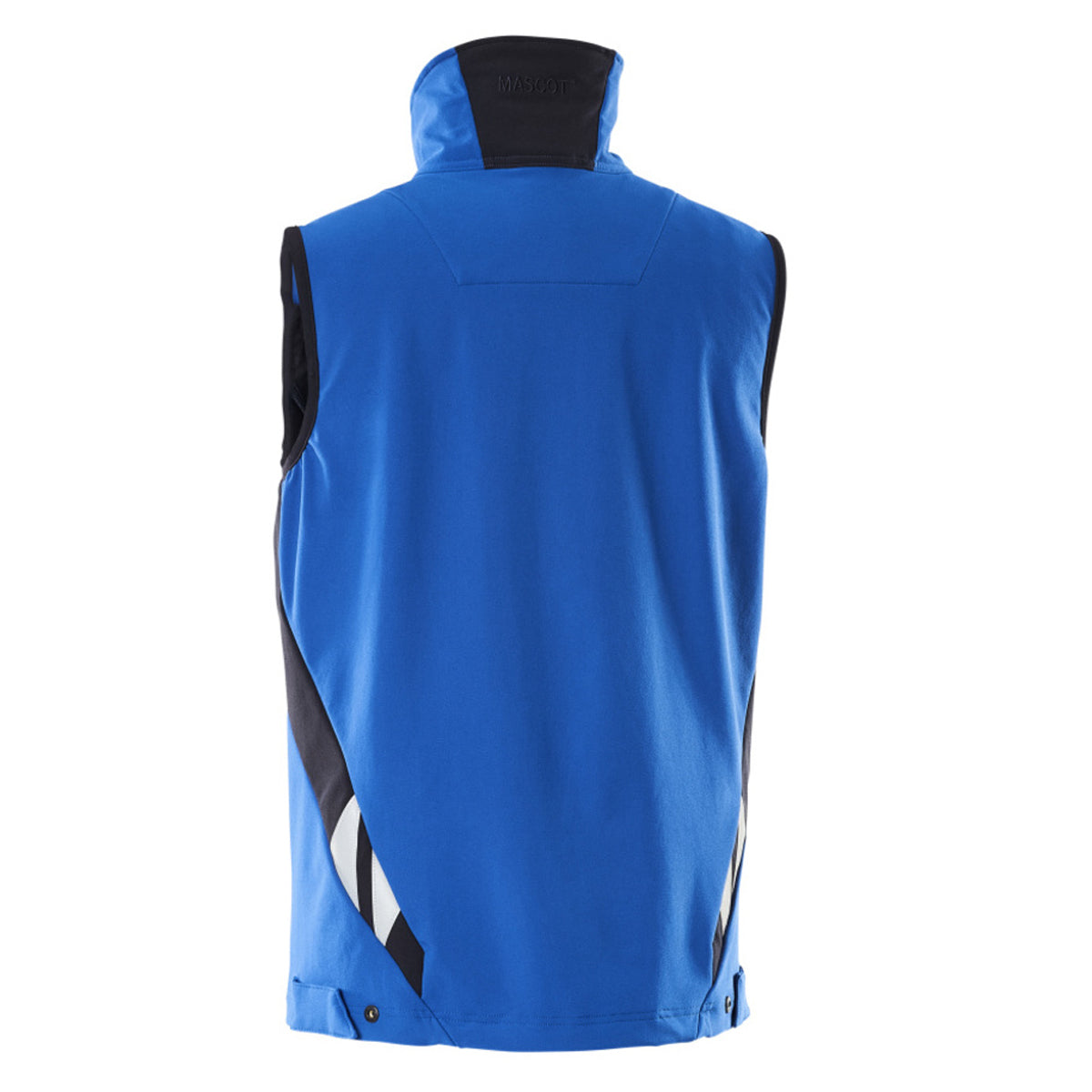 Azure Blue-Dark Navy - Back - Mascot Mens Accelerate Two Tone 4 Way Stretch Lightweight Gilet