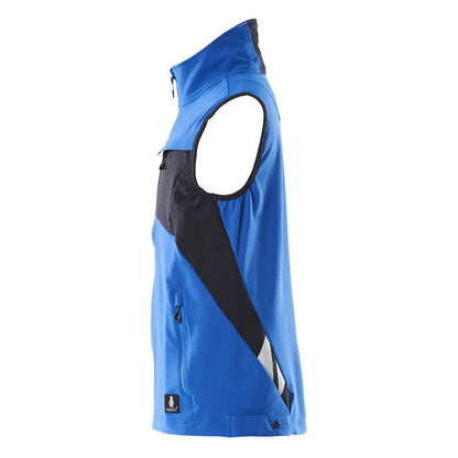 Azure Blue-Dark Navy - Lifestyle - Mascot Mens Accelerate Two Tone 4 Way Stretch Lightweight Gilet