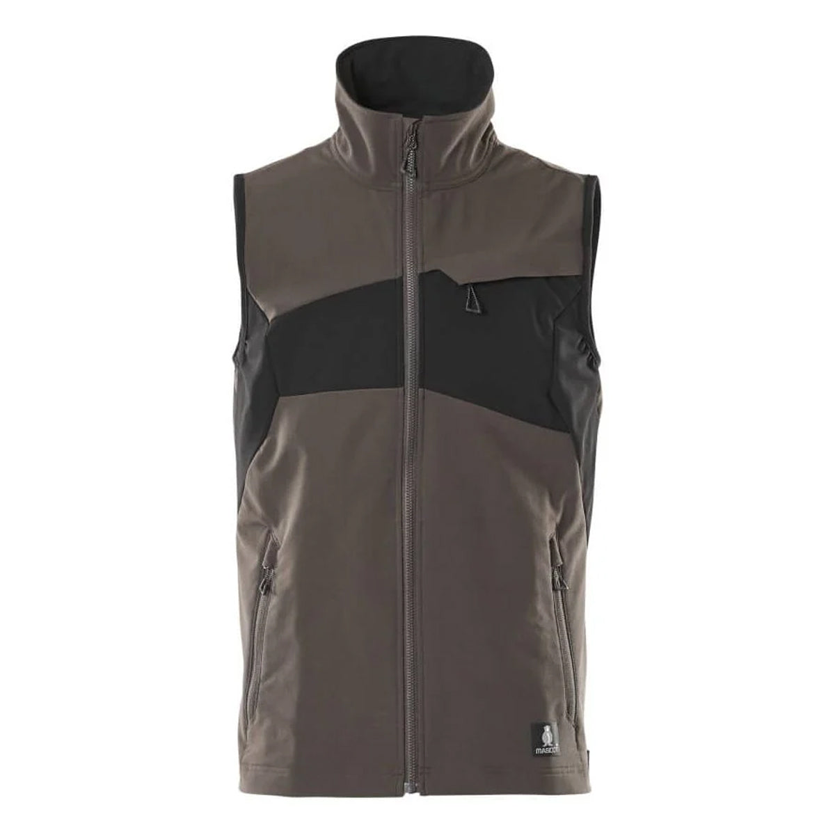 Dark Anthracite-Black - Front - Mascot Mens Accelerate Two Tone 4 Way Stretch Lightweight Gilet