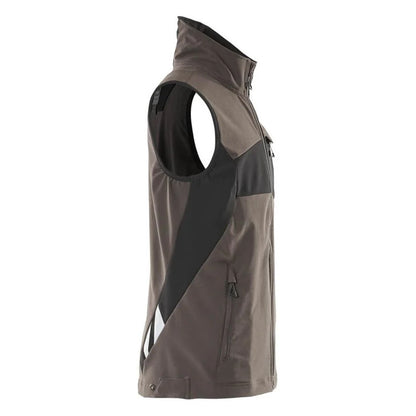 Dark Anthracite-Black - Side - Mascot Mens Accelerate Two Tone 4 Way Stretch Lightweight Gilet