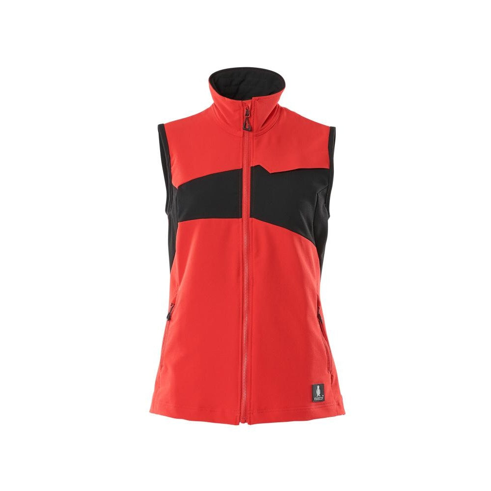 Traffic Red-Black - Front - Mascot Womens-Ladies Accelerate Stretch Lightweight Gilet