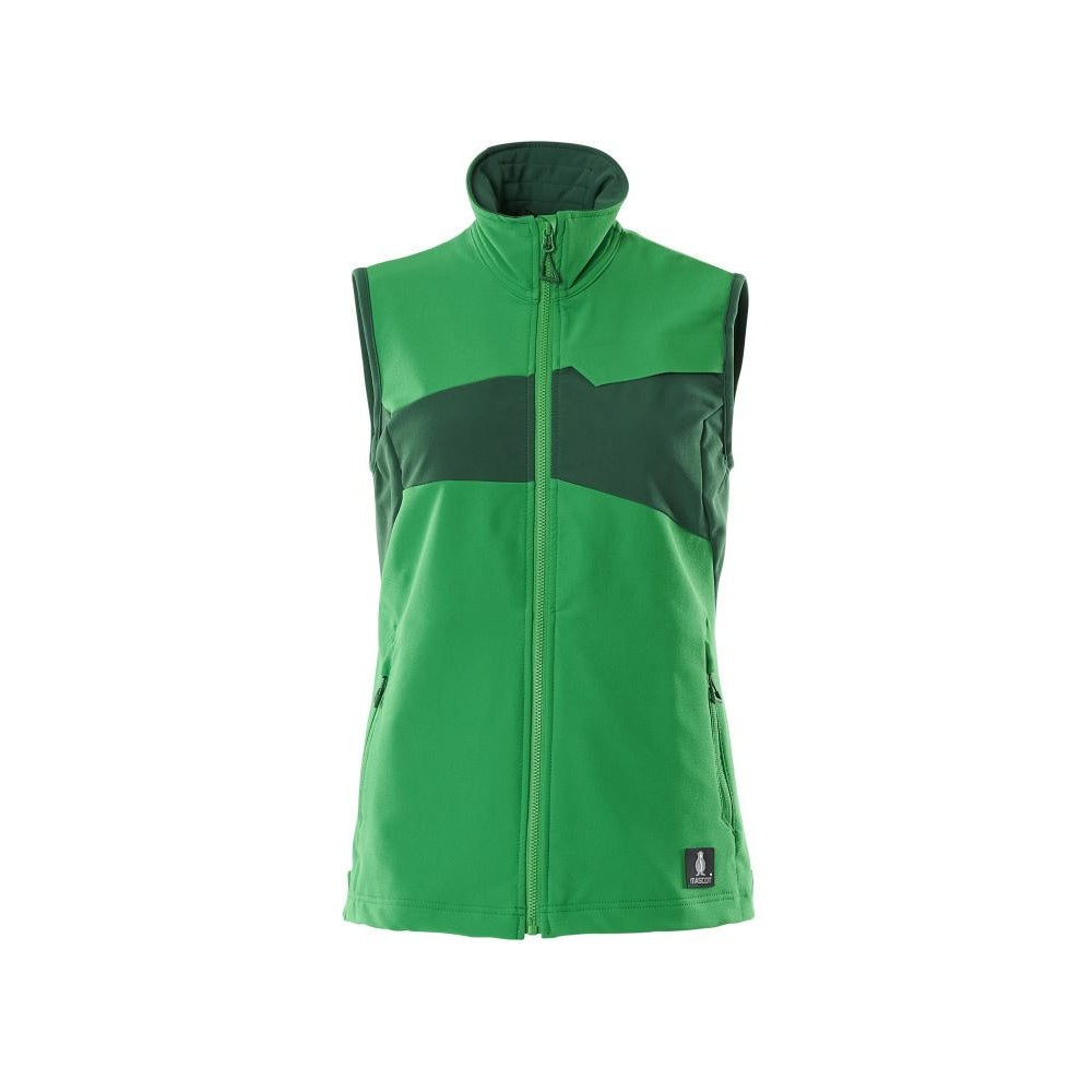 Grass Green-Green - Front - Mascot Womens-Ladies Accelerate Stretch Lightweight Gilet