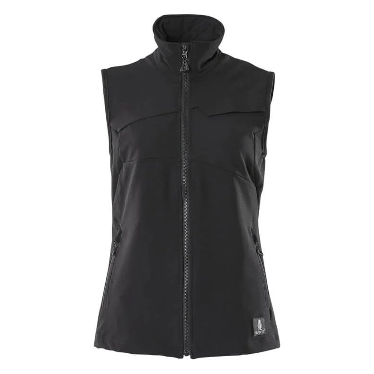 Black - Front - Mascot Womens-Ladies Accelerate Stretch Lightweight Gilet