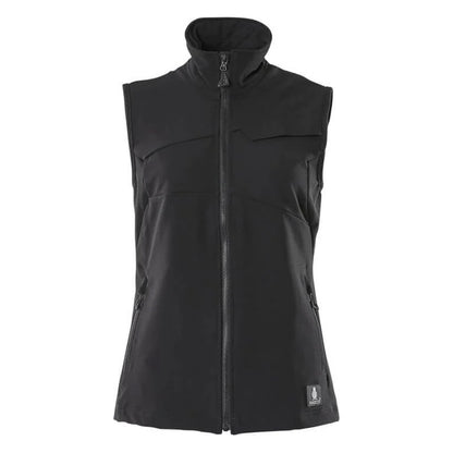 Black - Front - Mascot Womens-Ladies Accelerate Stretch Lightweight Gilet
