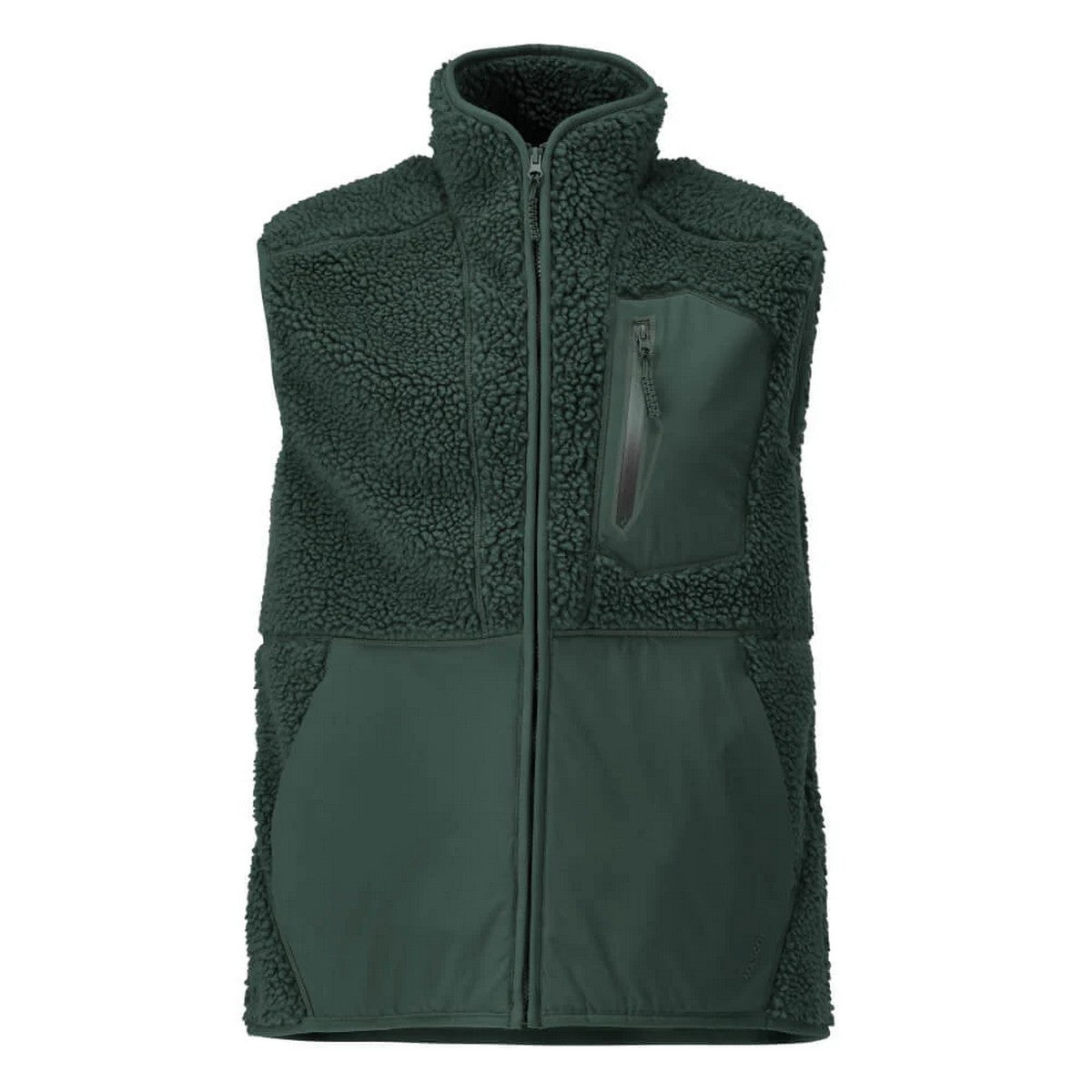 Forest Green - Front - Mascot Mens Customised Pile Zipped Gilet