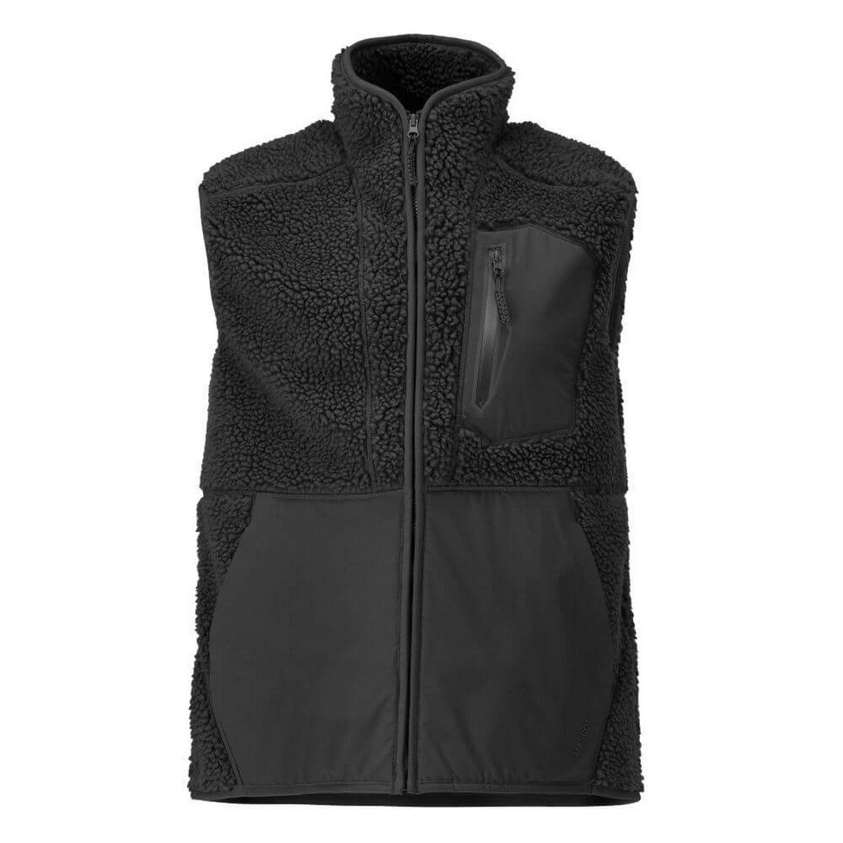 Black - Front - Mascot Mens Customised Pile Zipped Gilet