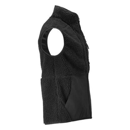 Black - Back - Mascot Mens Customised Pile Zipped Gilet