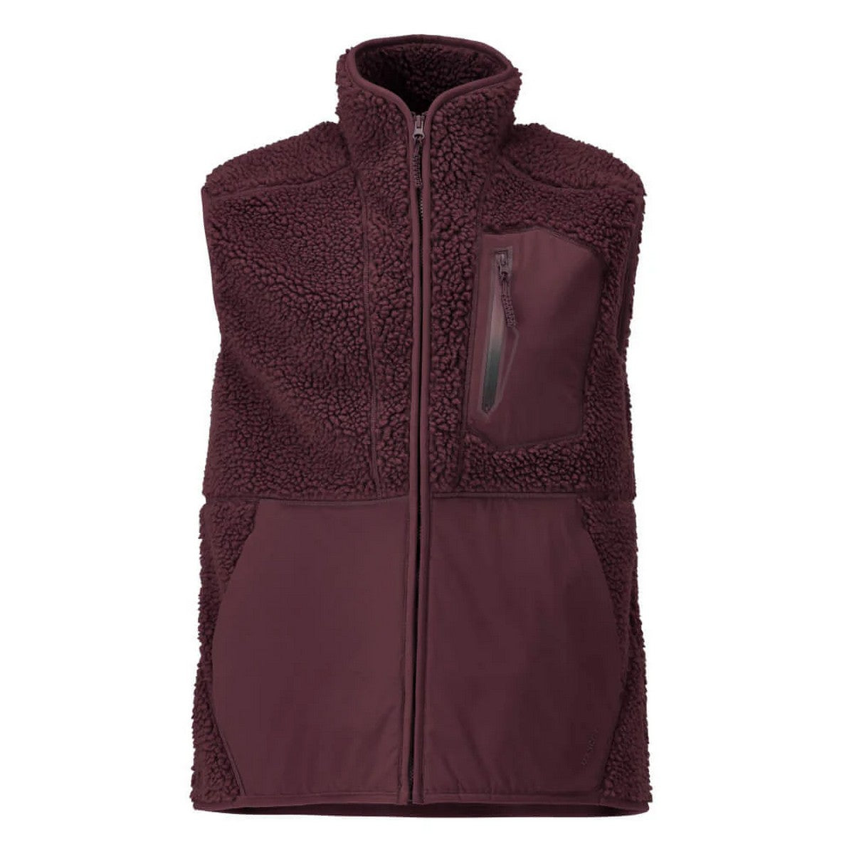 Bordeaux - Front - Mascot Mens Customised Pile Zipped Gilet