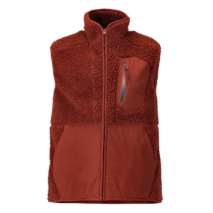 Autumn Red - Front - Mascot Mens Customised Pile Zipped Gilet