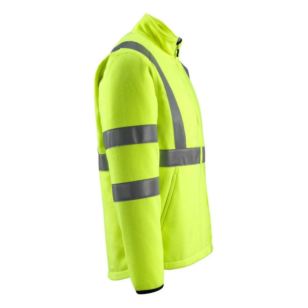 Hi Vis Yellow - Back - Mascot Mens Safe Light Mildura High-Vis Fleece Jacket