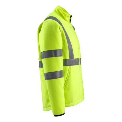 Hi Vis Yellow - Back - Mascot Mens Safe Light Mildura High-Vis Fleece Jacket
