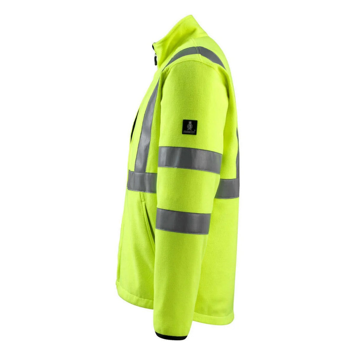 Hi Vis Yellow - Side - Mascot Mens Safe Light Mildura High-Vis Fleece Jacket