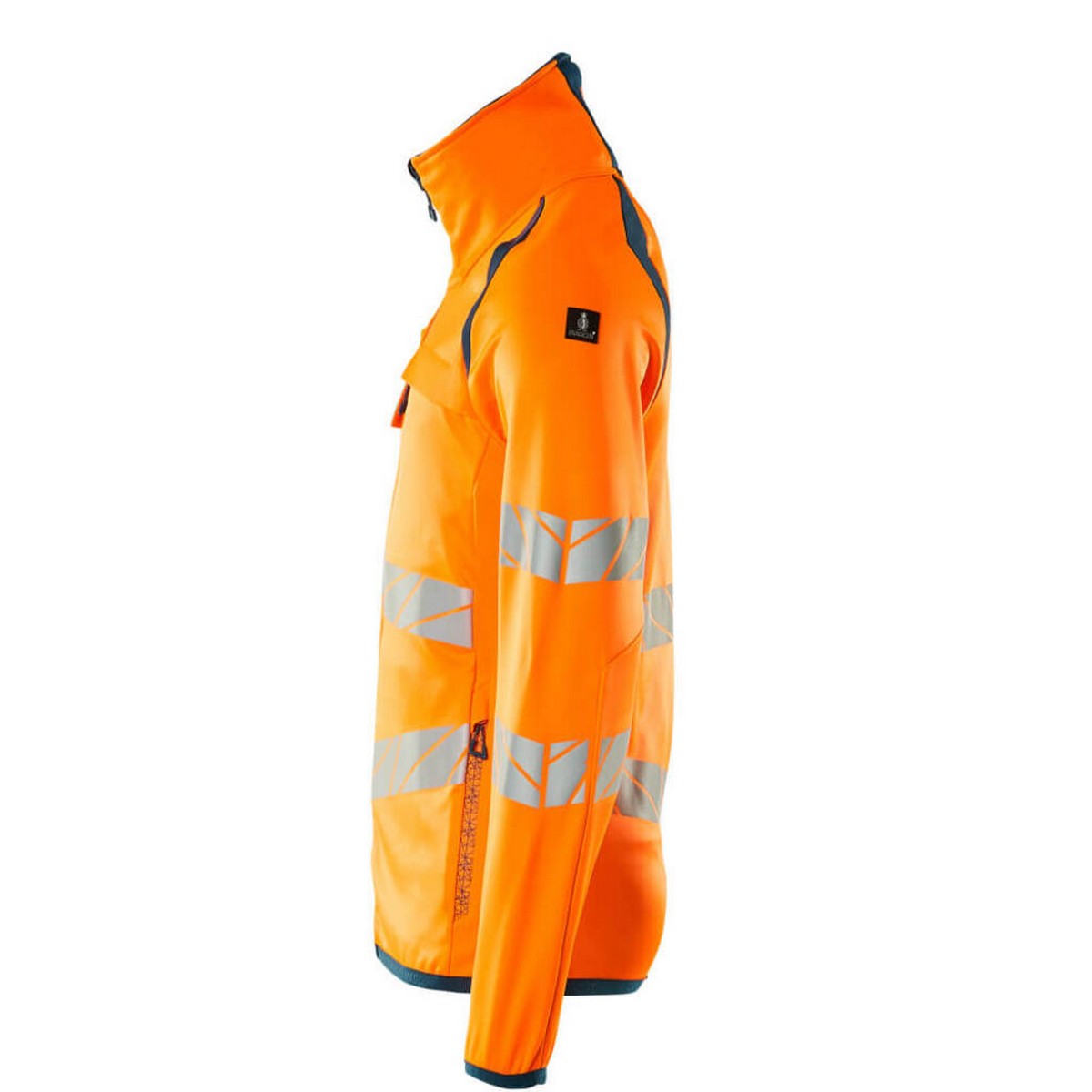 Hi Vis Orange-Dark Petroleum - Lifestyle - Mascot Mens Accelerate Safe High-Vis Fleece Jacket