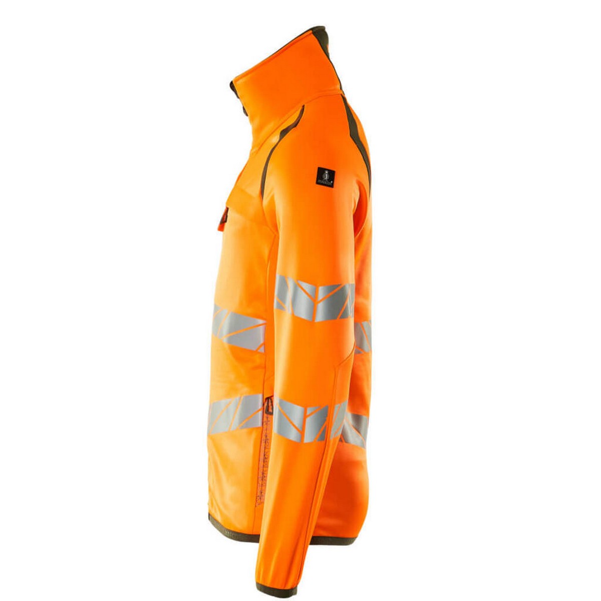 Hi Vis Orange-Moss Green - Lifestyle - Mascot Mens Accelerate Safe High-Vis Fleece Jacket