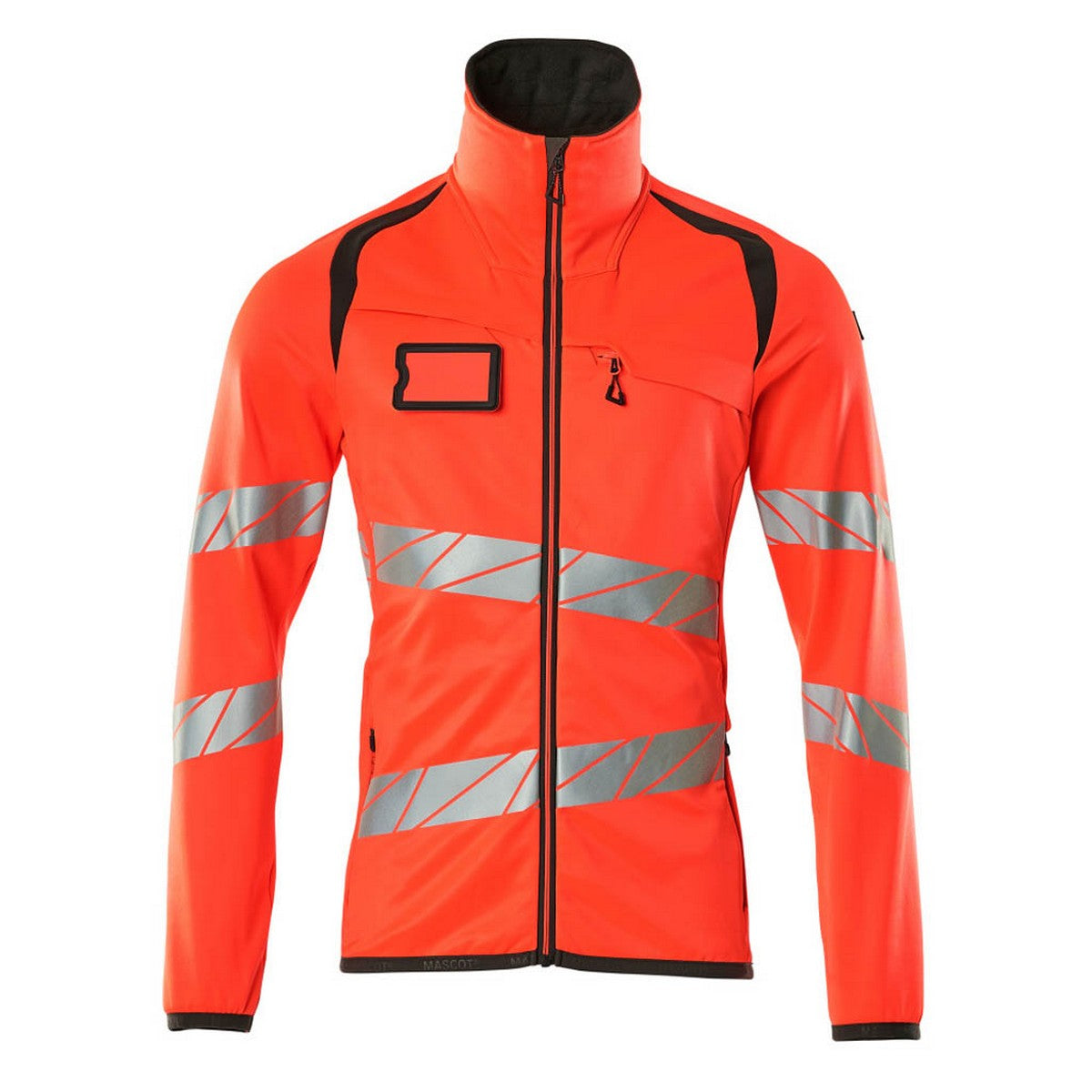 Hi Vis Red-Dark Anthracite - Front - Mascot Mens Accelerate Safe High-Vis Fleece Jacket
