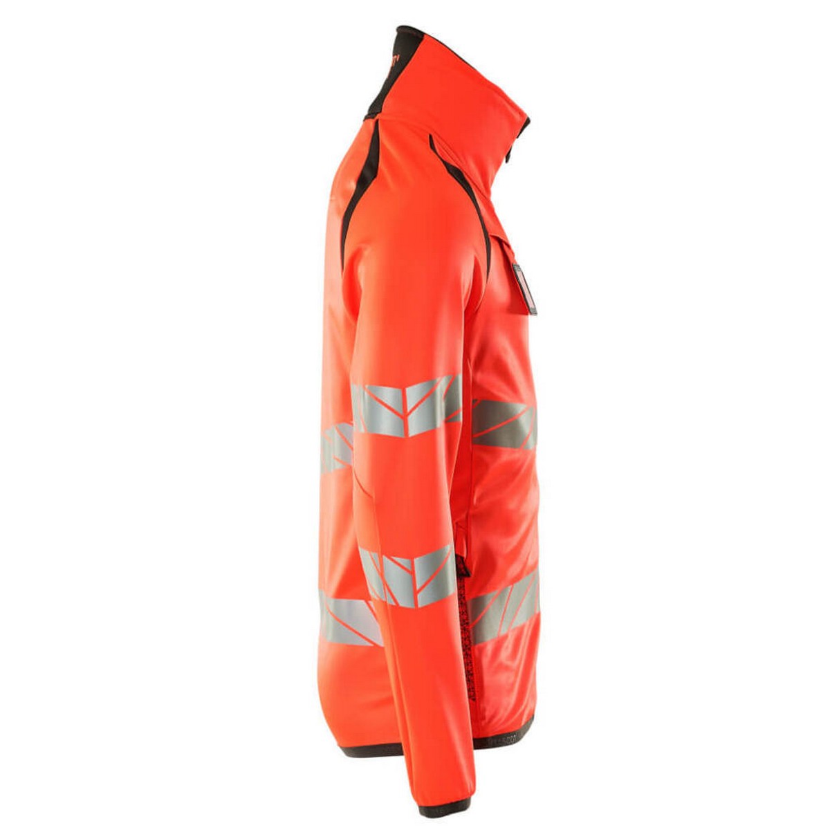 Hi Vis Red-Dark Anthracite - Side - Mascot Mens Accelerate Safe High-Vis Fleece Jacket