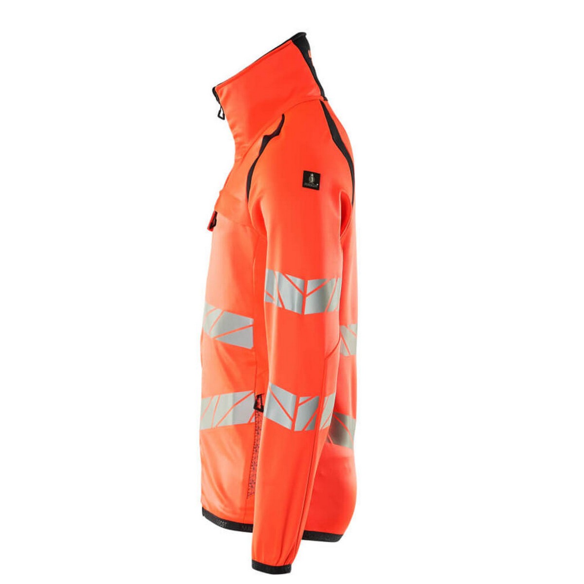 Hi Vis Red-Dark Navy - Lifestyle - Mascot Mens Accelerate Safe High-Vis Fleece Jacket