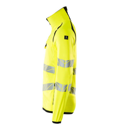 Hi Vis Yellow-Black - Lifestyle - Mascot Mens Accelerate Safe High-Vis Fleece Jacket
