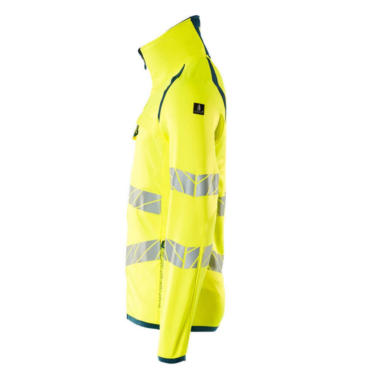 Hi Vis Yellow-Dark Petroleum - Lifestyle - Mascot Mens Accelerate Safe High-Vis Fleece Jacket
