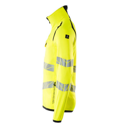 Hi Vis Yellow-Navy - Lifestyle - Mascot Mens Accelerate Safe High-Vis Fleece Jacket