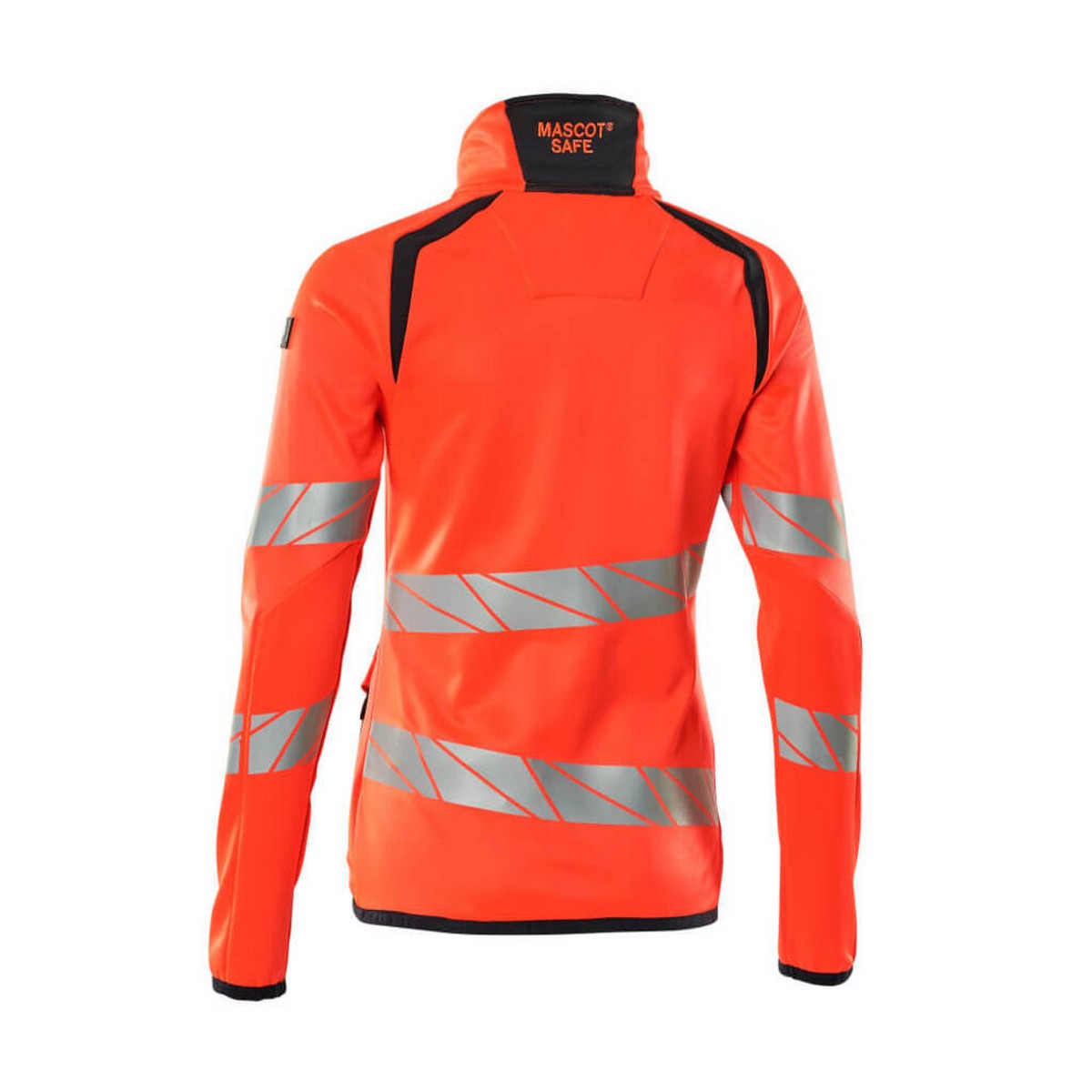 Hi Vis Red-Dark Navy - Back - Mascot Womens-Ladies Accelerate Safe High-Vis Fleece Jacket