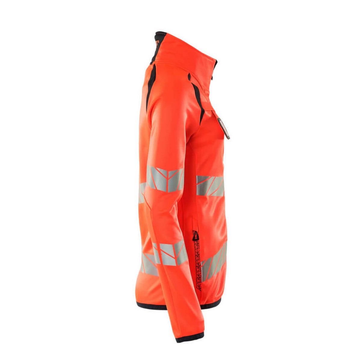 Hi Vis Red-Dark Navy - Side - Mascot Womens-Ladies Accelerate Safe High-Vis Fleece Jacket