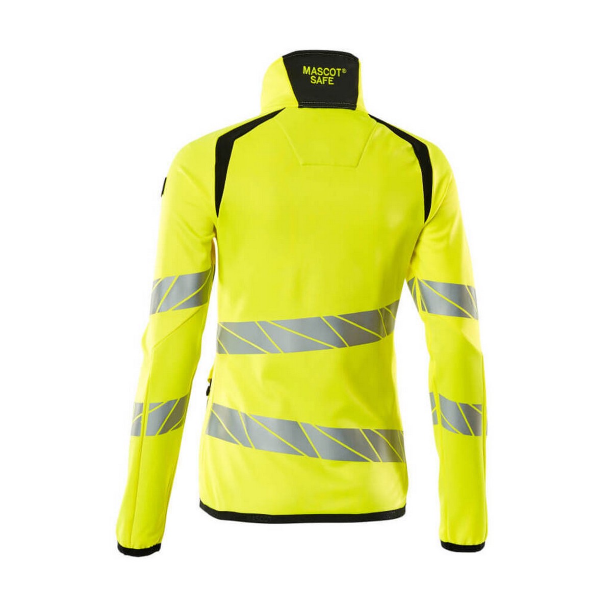 Hi Vis Yellow-Black - Back - Mascot Womens-Ladies Accelerate Safe High-Vis Fleece Jacket