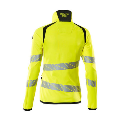 Hi Vis Yellow-Black - Back - Mascot Womens-Ladies Accelerate Safe High-Vis Fleece Jacket