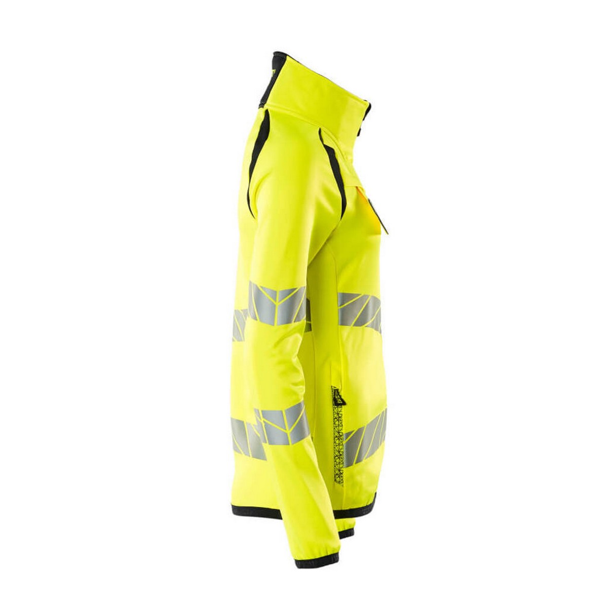 Hi Vis Yellow-Dark Navy - Side - Mascot Womens-Ladies Accelerate Safe High-Vis Fleece Jacket