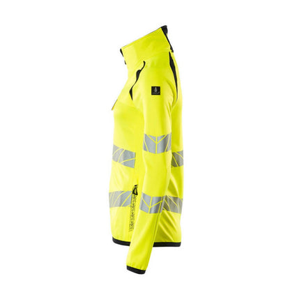 Hi Vis Yellow-Dark Navy - Lifestyle - Mascot Womens-Ladies Accelerate Safe High-Vis Fleece Jacket