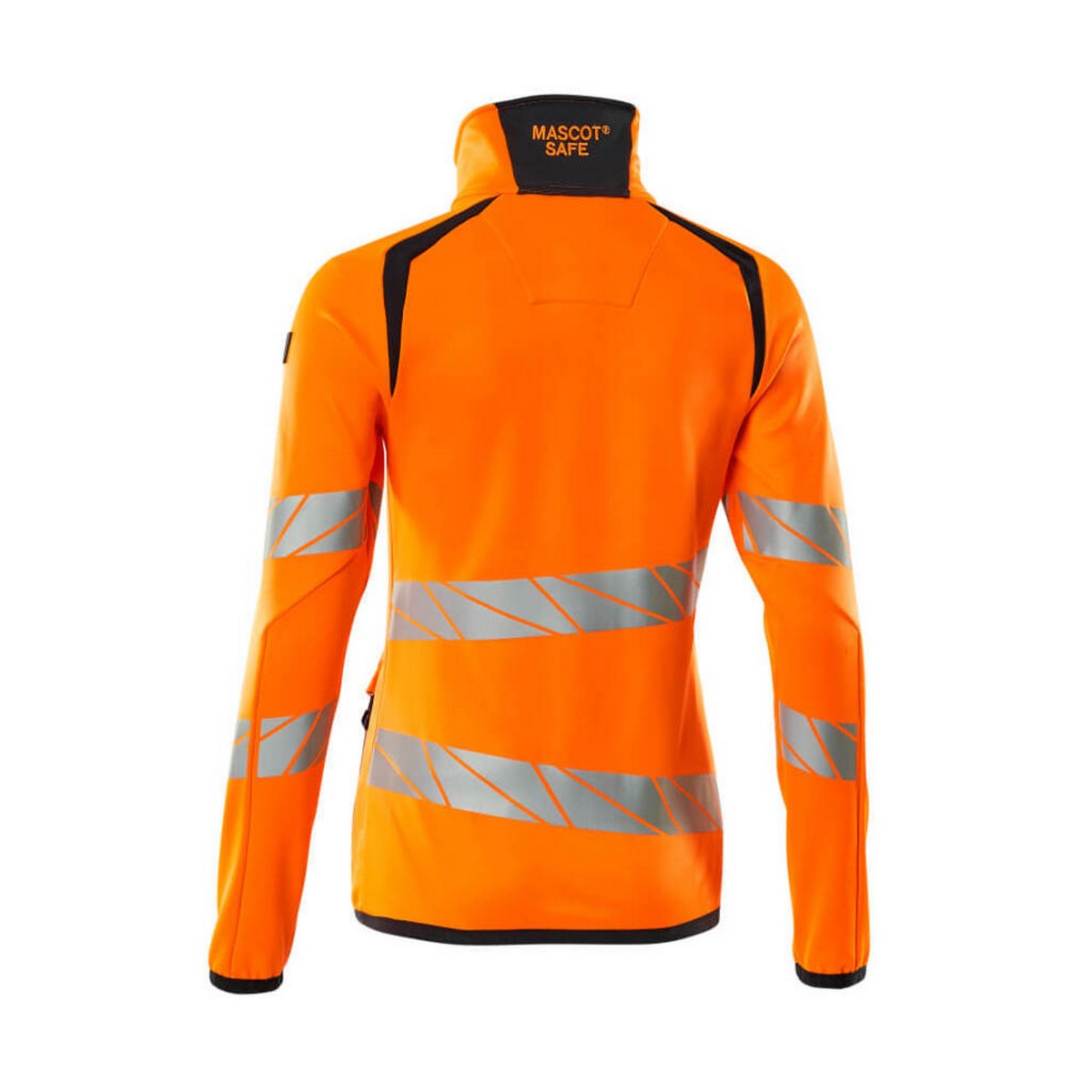 Hi Vis Orange-Dark Navy - Back - Mascot Womens-Ladies Accelerate Safe High-Vis Fleece Jacket
