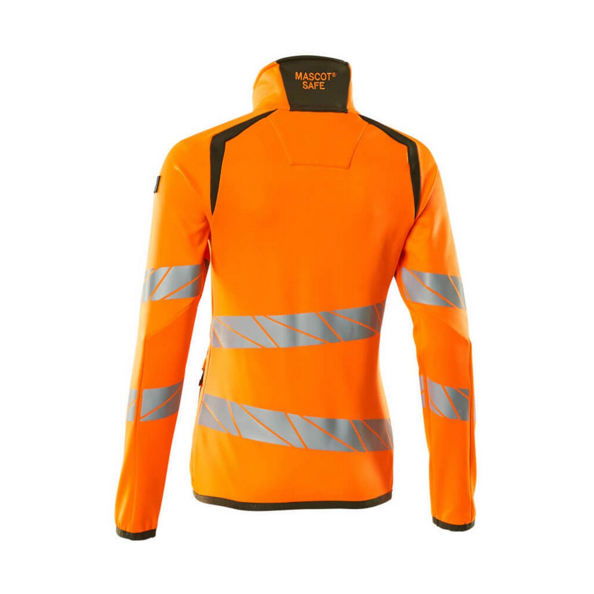 Hi Vis Orange-Moss Green - Back - Mascot Womens-Ladies Accelerate Safe High-Vis Fleece Jacket