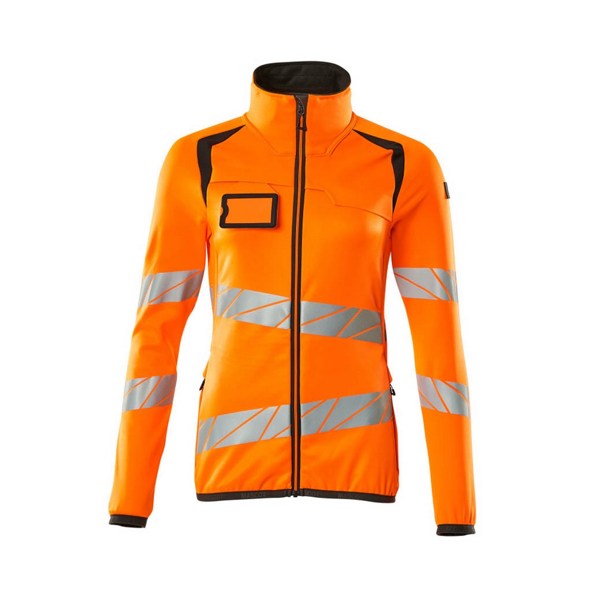 Hi Vis Orange-Dark Anthracite - Front - Mascot Womens-Ladies Accelerate Safe High-Vis Fleece Jacket