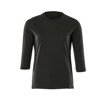 Deep Black - Front - Mascot Womens-Ladies Crossover 3-4 Sleeve T-Shirt