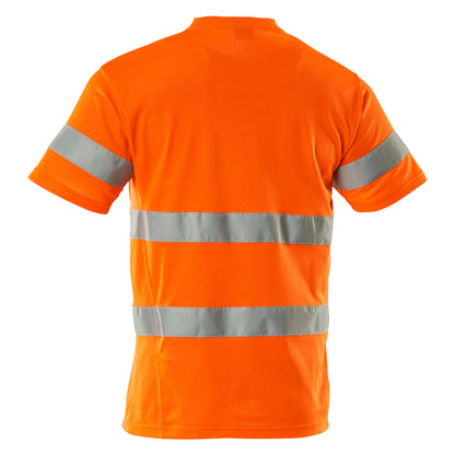 Hi Vis Orange - Back - Mascot Mens Safe Classic Hi-Vis T-Shirt